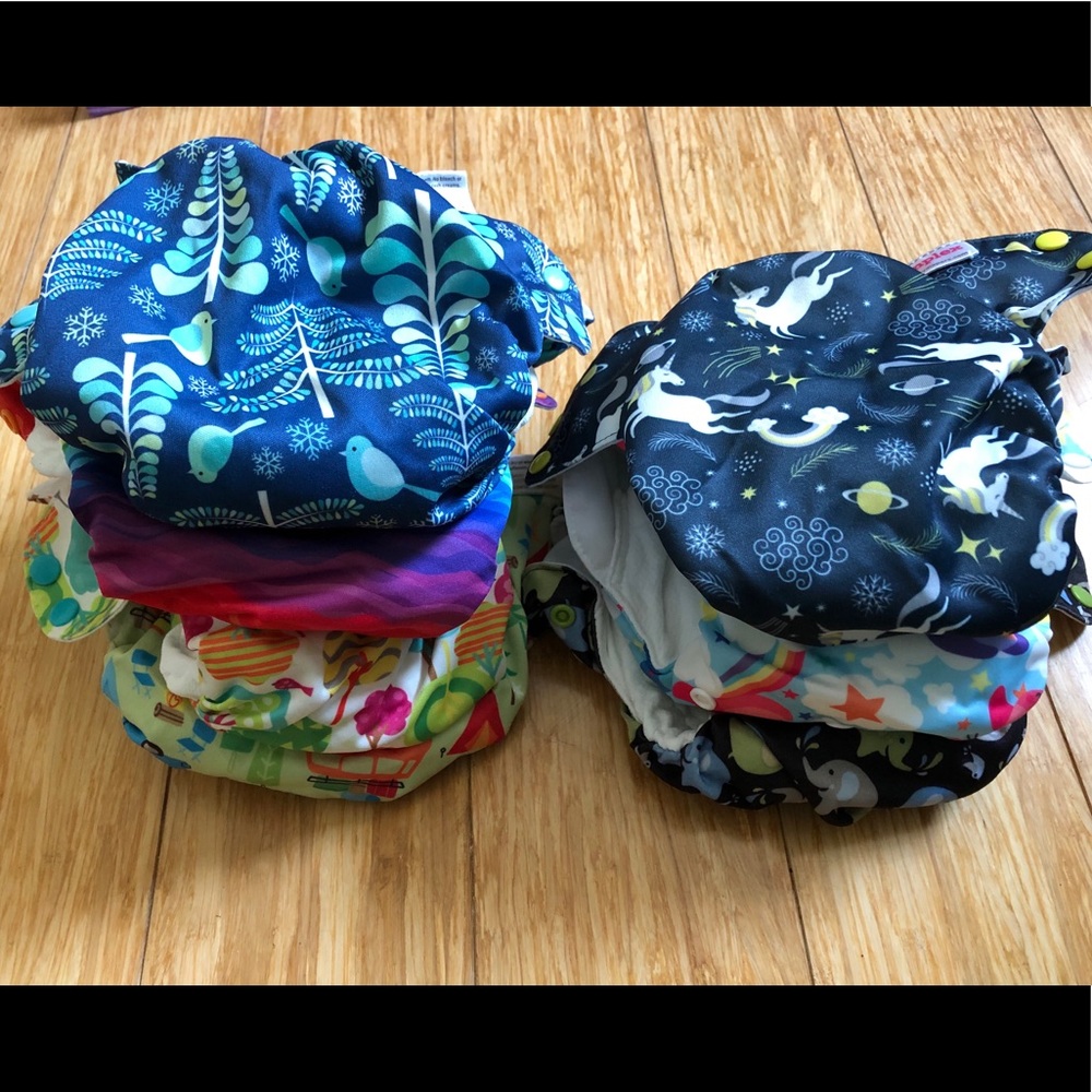 7 Blueberry Simplex OS diapers (organic and non)